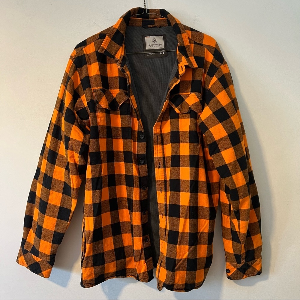 Legendary Whitetails Lined Shirt Jacket Orange and Black LT
